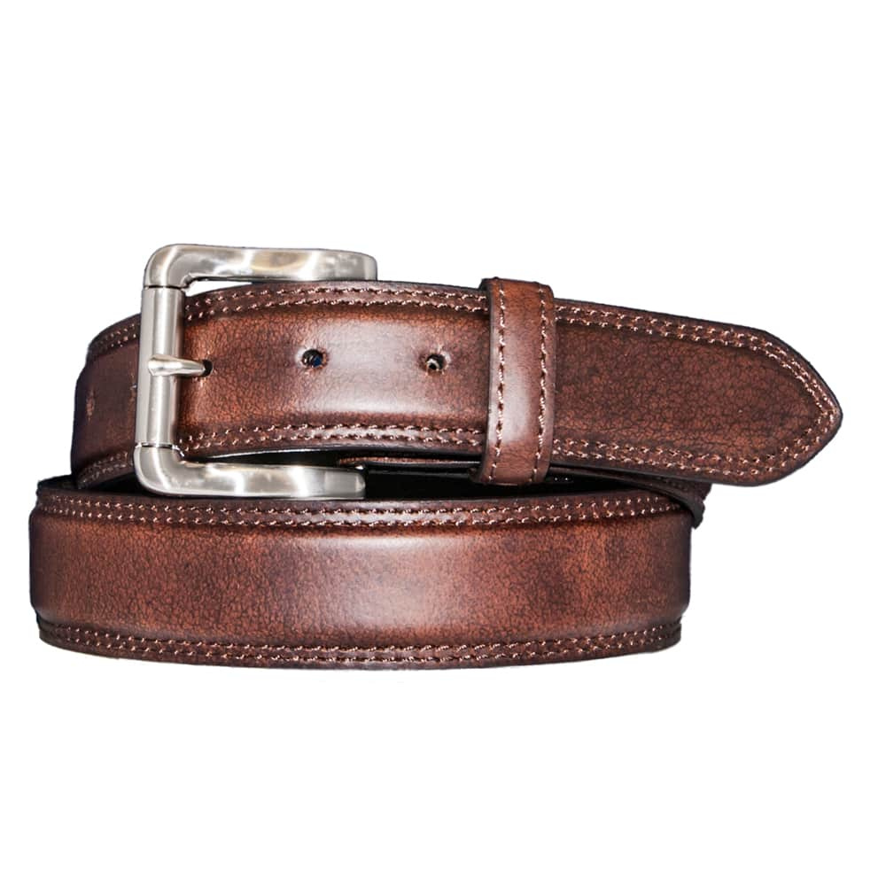 Hickory Creek 1 3/8" Oil-Tanned Leather Roller Buckle Belt - Brown, 36