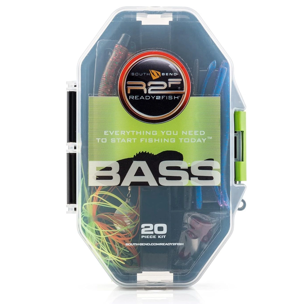 SouthBend Fishing Combo Reel R2F4 Bass Spin Combo with Kit