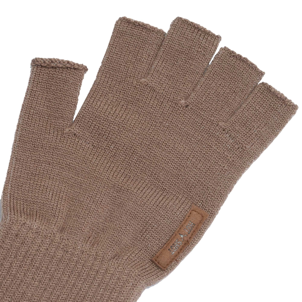 Hot Shot® Men's Lamb Chop Merino Wool Fingerless Glove Brown