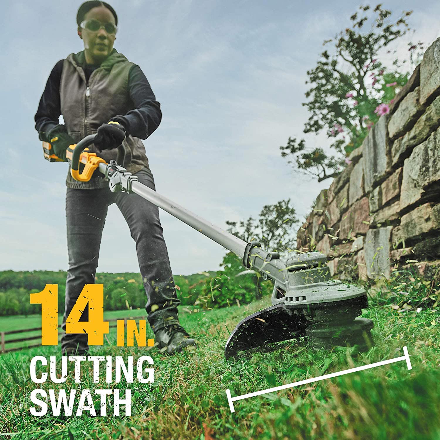 DEWALT 20V MAX Brushless Folding Cordless String Trimmer Kit with 5.0 Ah Battery & Charger View 2 of 7