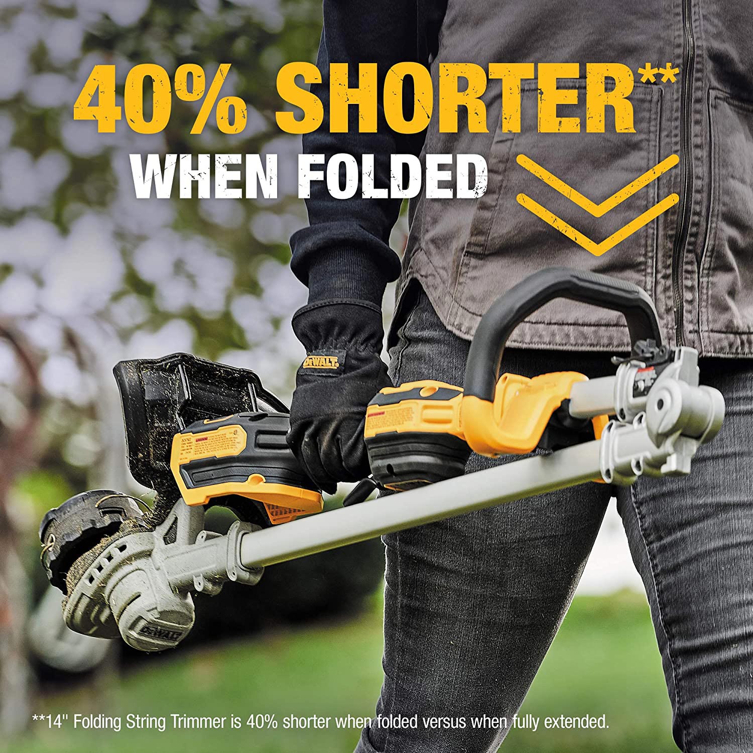 DEWALT 20V MAX Brushless Folding Cordless String Trimmer Kit with 5.0 Ah Battery & Charger View 3 of 7