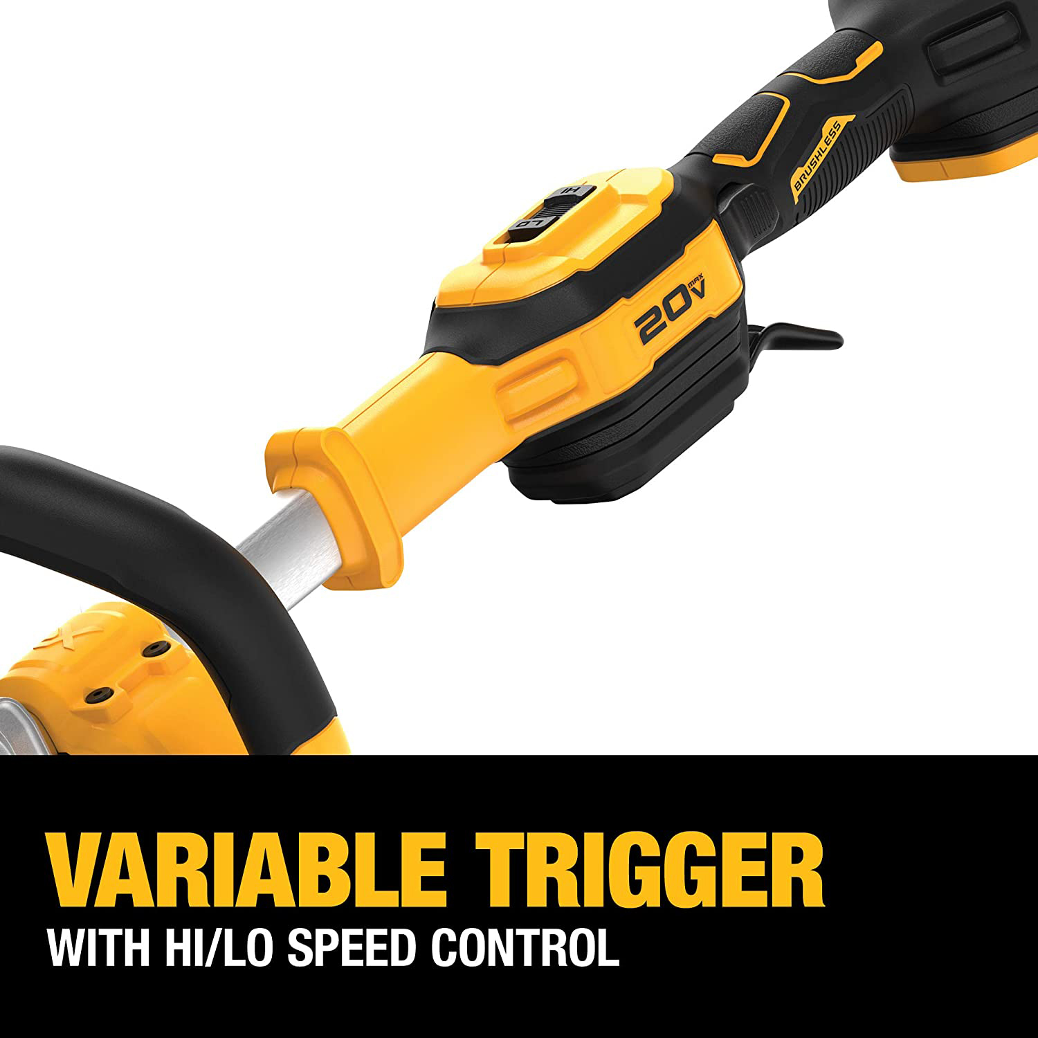 DEWALT 20V MAX Brushless Folding Cordless String Trimmer Kit with 5.0 Ah Battery & Charger View 4 of 7