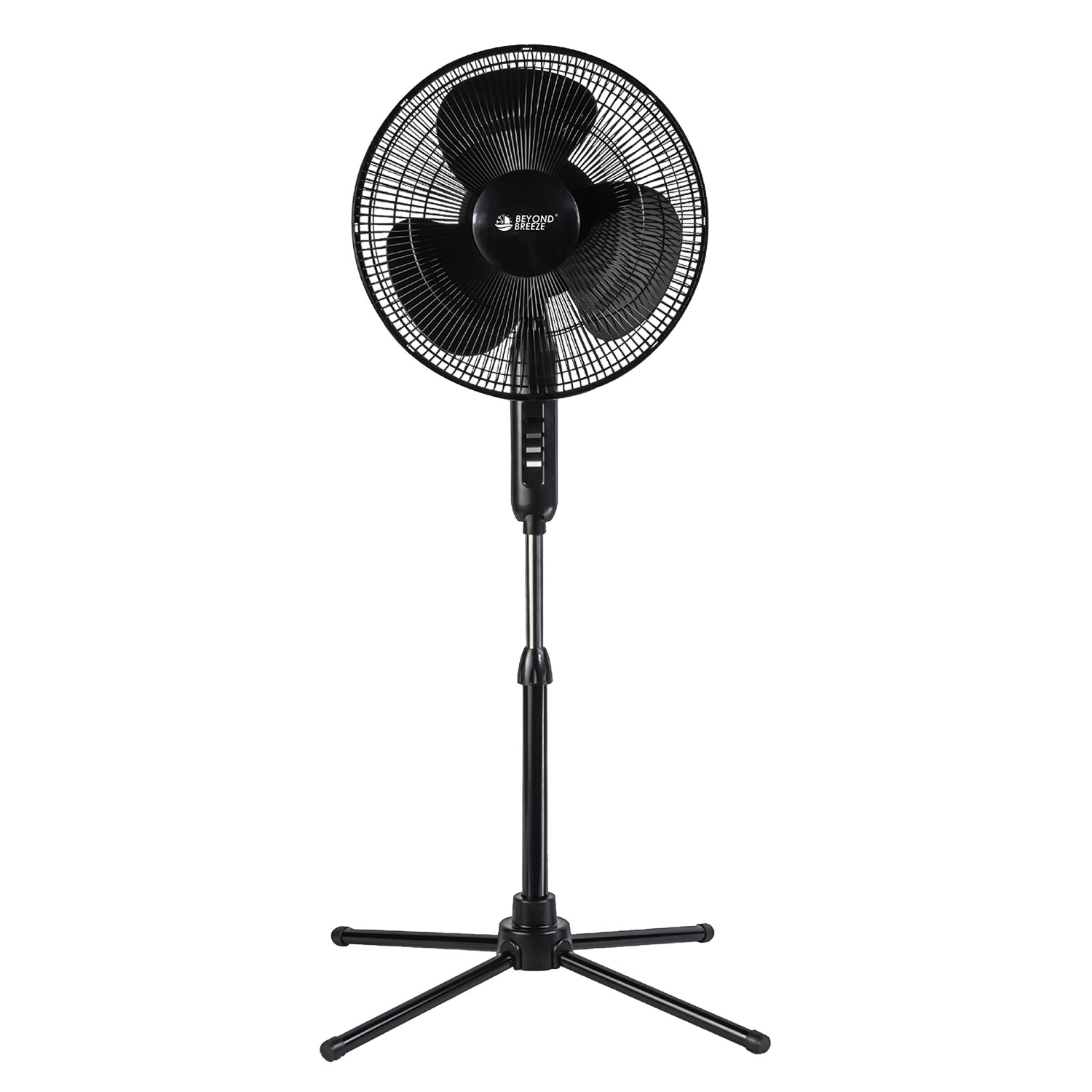 Beyond Breeze 16” 3 Speed Oscillating Floor Fan, Black