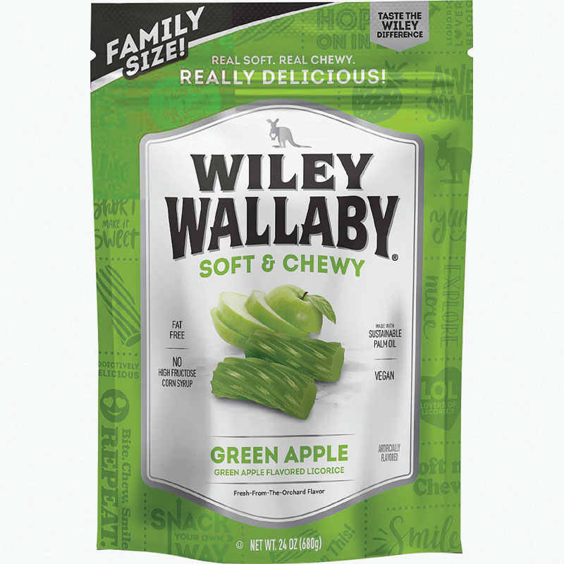 Wiley Wallaby Australian Style Gourmet Green Apple Licorice, 24 oz.