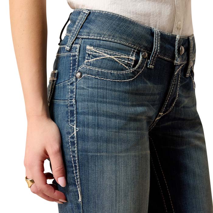 Ariat Women's R.E.A.L. Straight Leg Jean - Rainstorm, 27 Short View 1 of 4