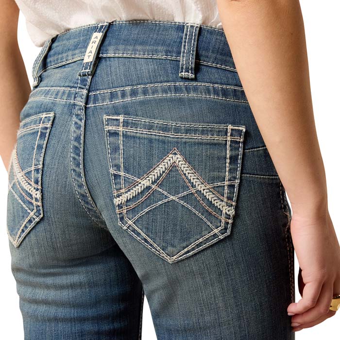 Ariat Women's R.E.A.L. Straight Leg Jean - Rainstorm, 27 Short View 2 of 4