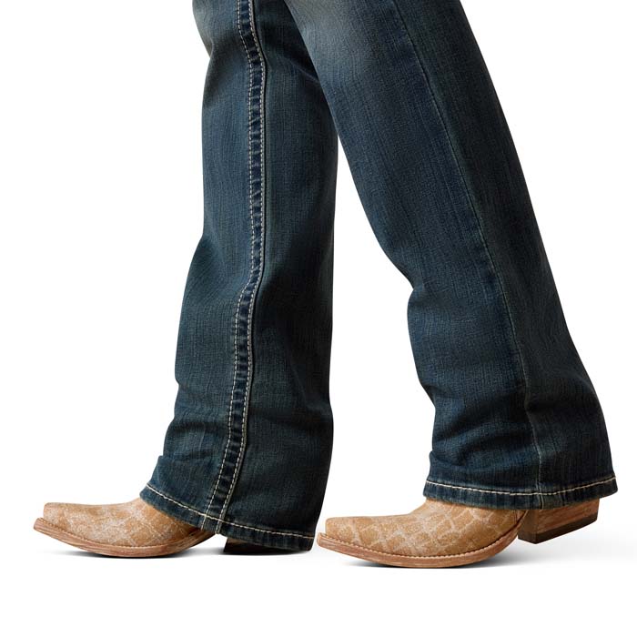 Ariat Women's R.E.A.L. Straight Leg Jean - Rainstorm, 27 Short View 3 of 4