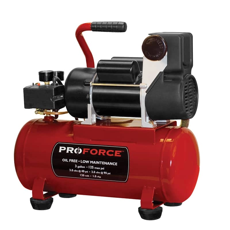 Pro-Force® 1 Gallon Pancake Air Compressor with Inflator Kit ...
