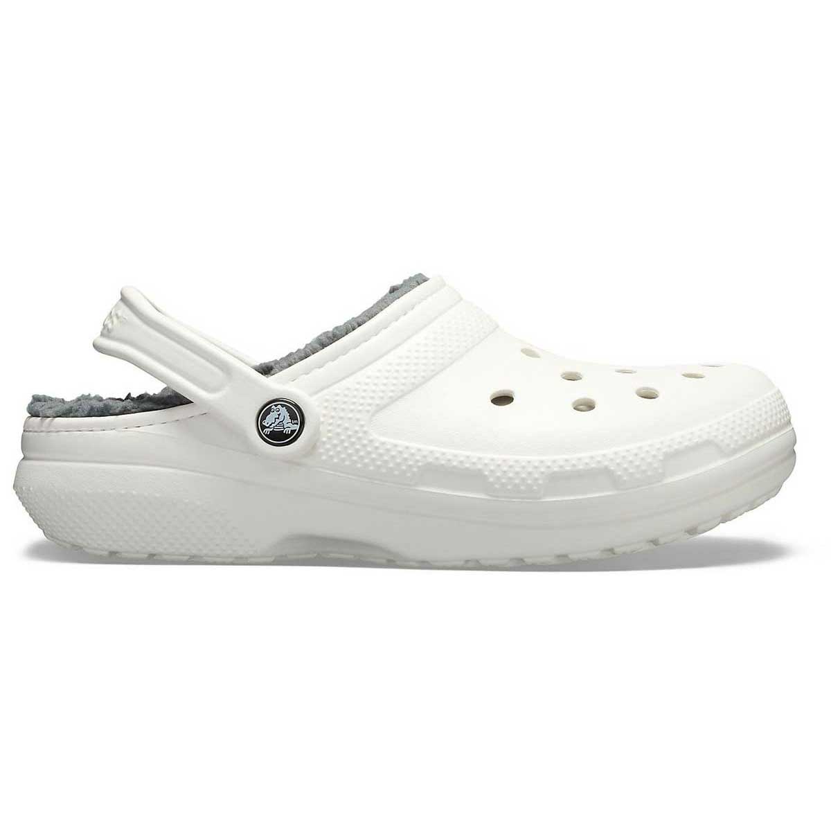 Crocs™ Classic Lined Clog - White/Grey, Size Men 8/Women 10 View 1 of 6