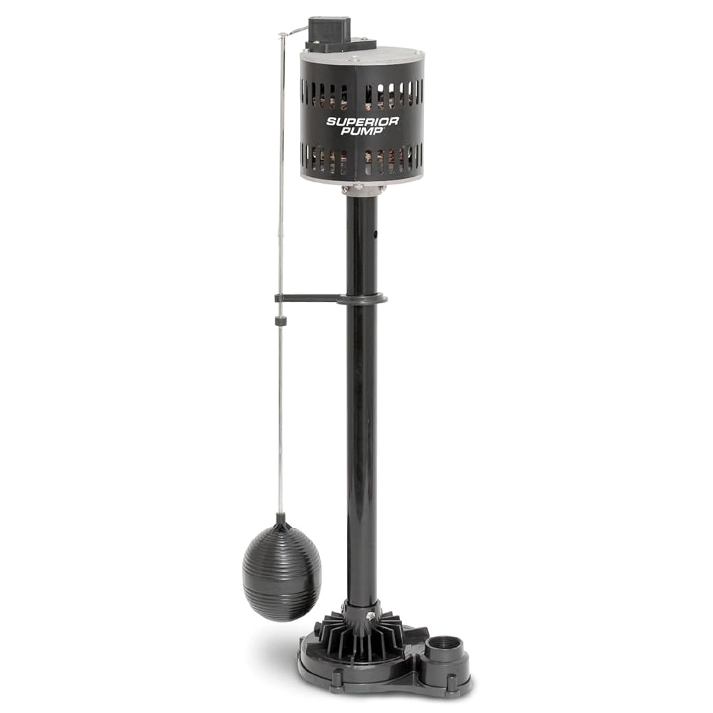 Superior Pump 1/3 HP Thermoplastic Pedestal Sump Pump