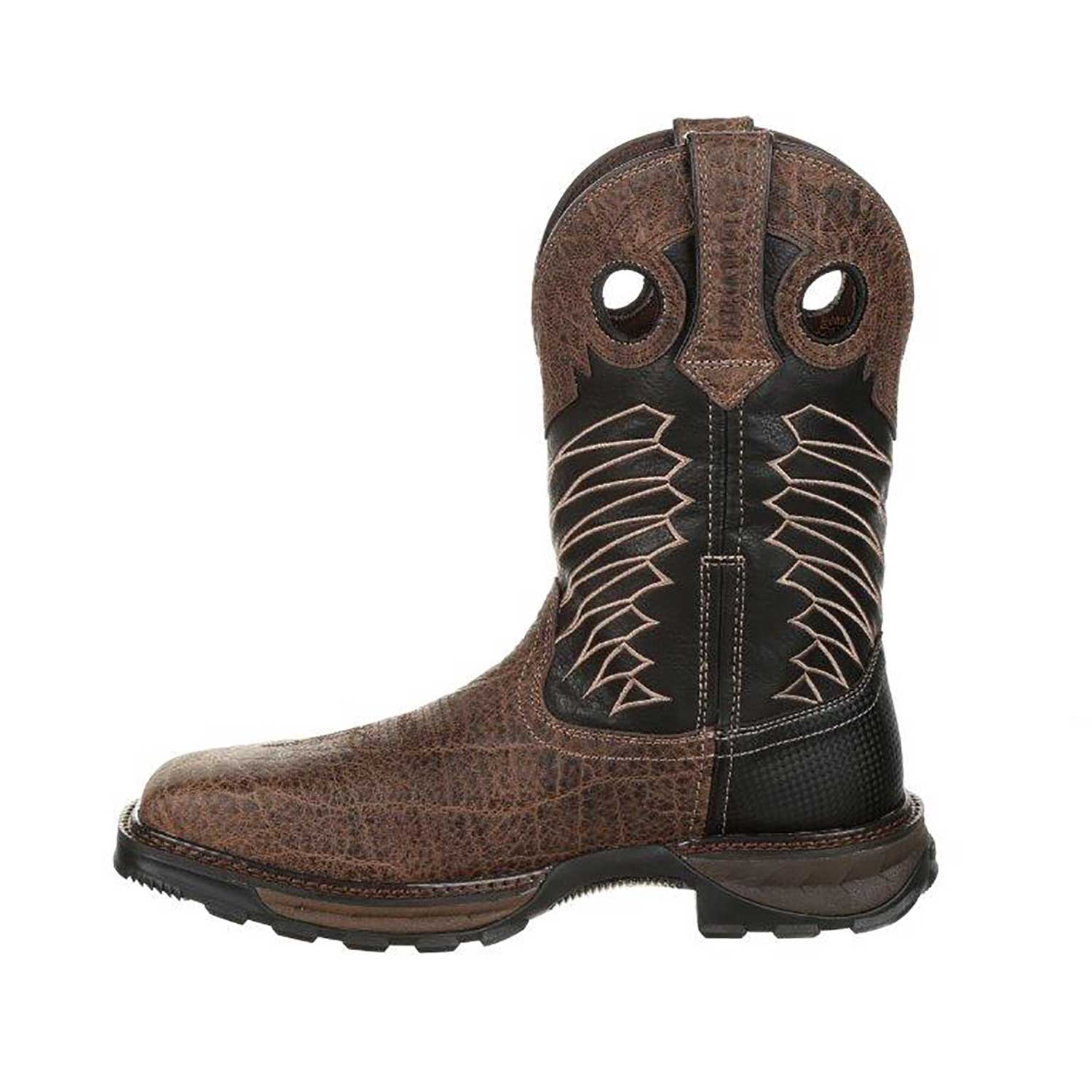 Durango® Maverick XP™ Steel-Toe Waterproof Western Work Boots - Chocolate Safari Elephant Black, 8 View 1 of 5