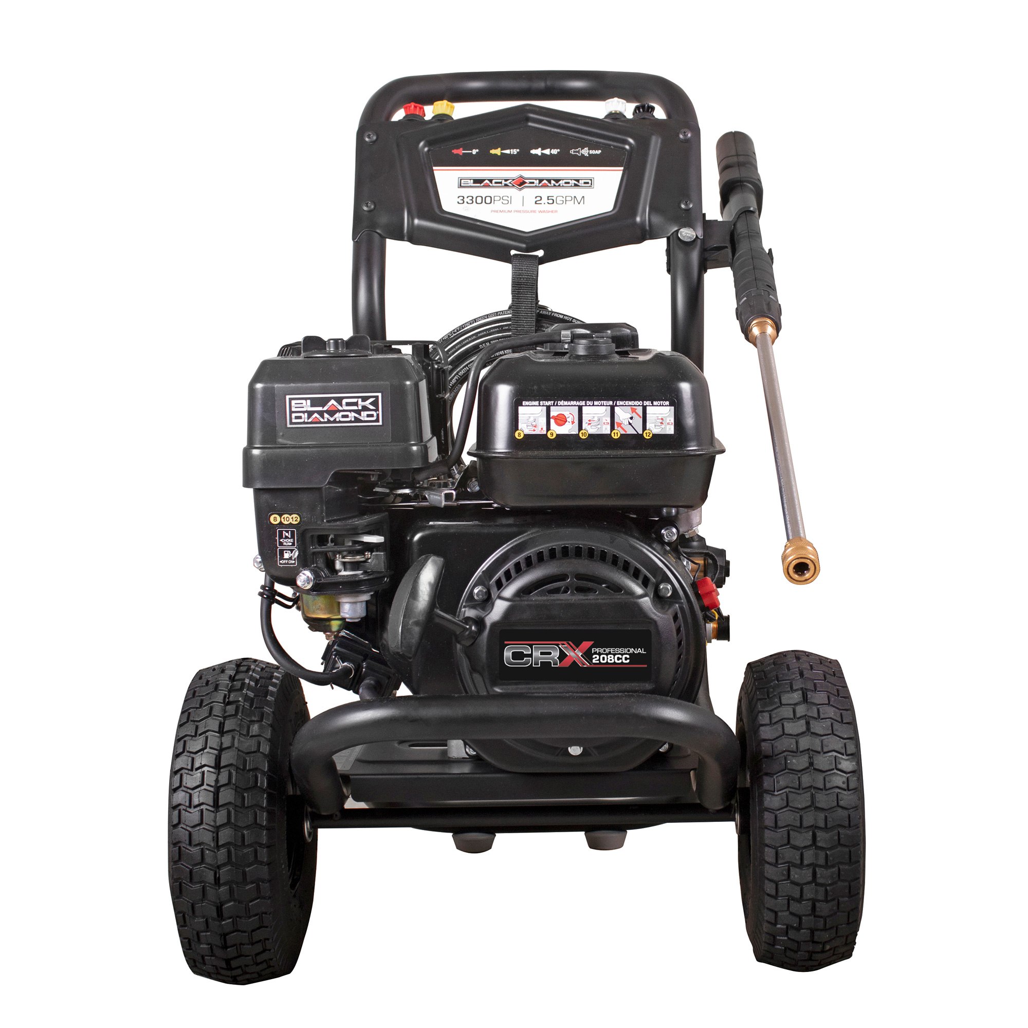 Black Diamond® Pressure Washer - 208cc, 3300PSI, 2.5 GPM