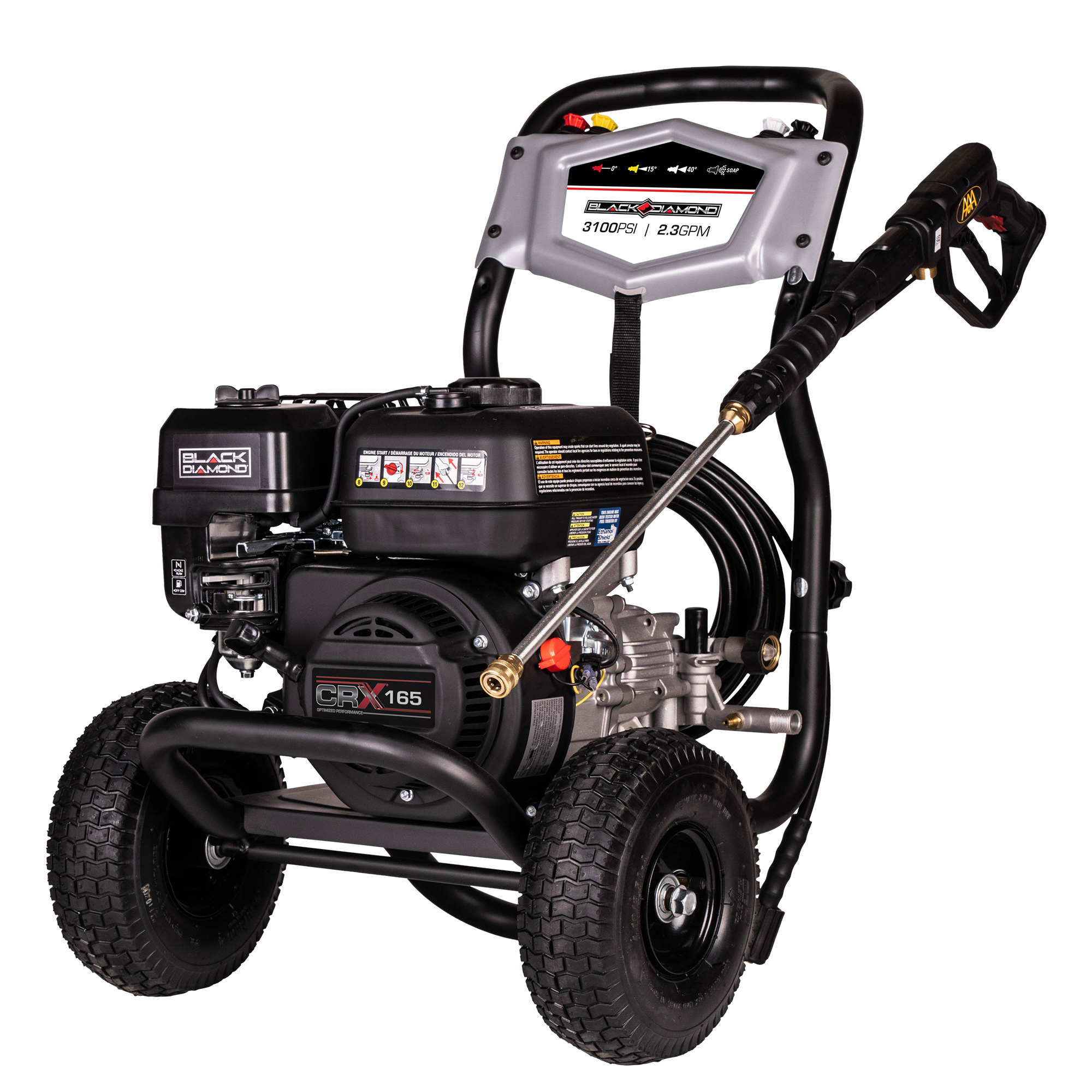Black Diamond 3100 PSI Gas Powered Pressure Washer, 3100PSI, 163CC, 2.3GPM