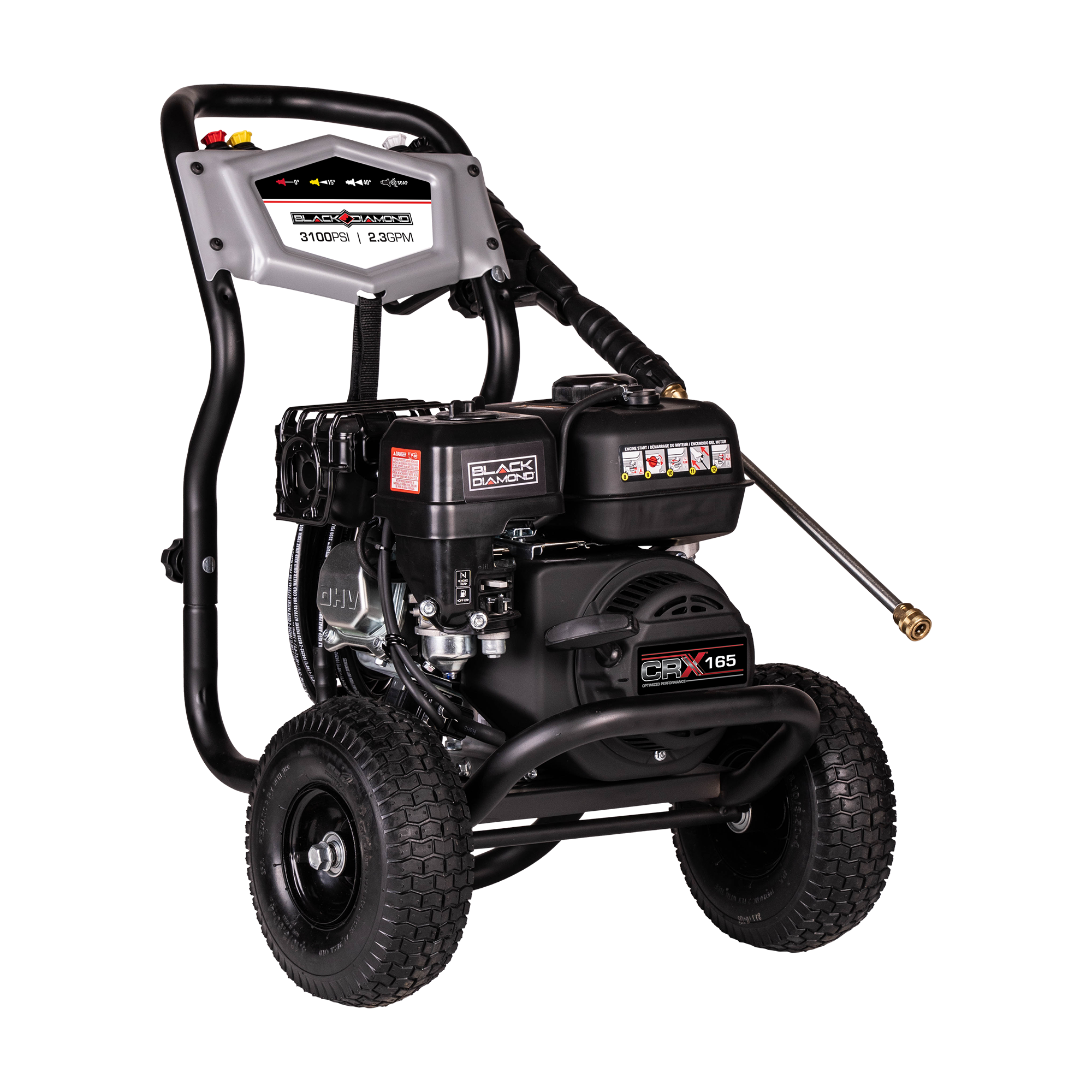Black Diamond 3100 PSI Gas Powered Pressure Washer, 3100PSI, 163CC, 2.3GPM View 1 of 6