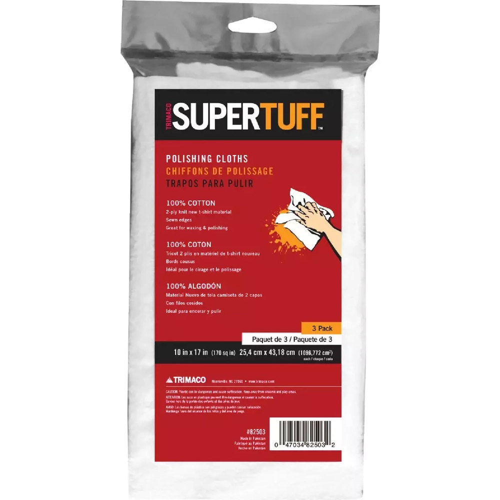 Trimaco SuperTuff 10 In. x 17 In. Polishing Cloth, 3Pack Runnings