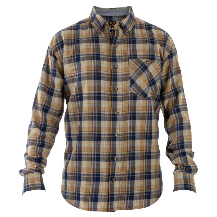 Noble Outfitters® Men's Flannel Shirt - Coyote/Navy, M