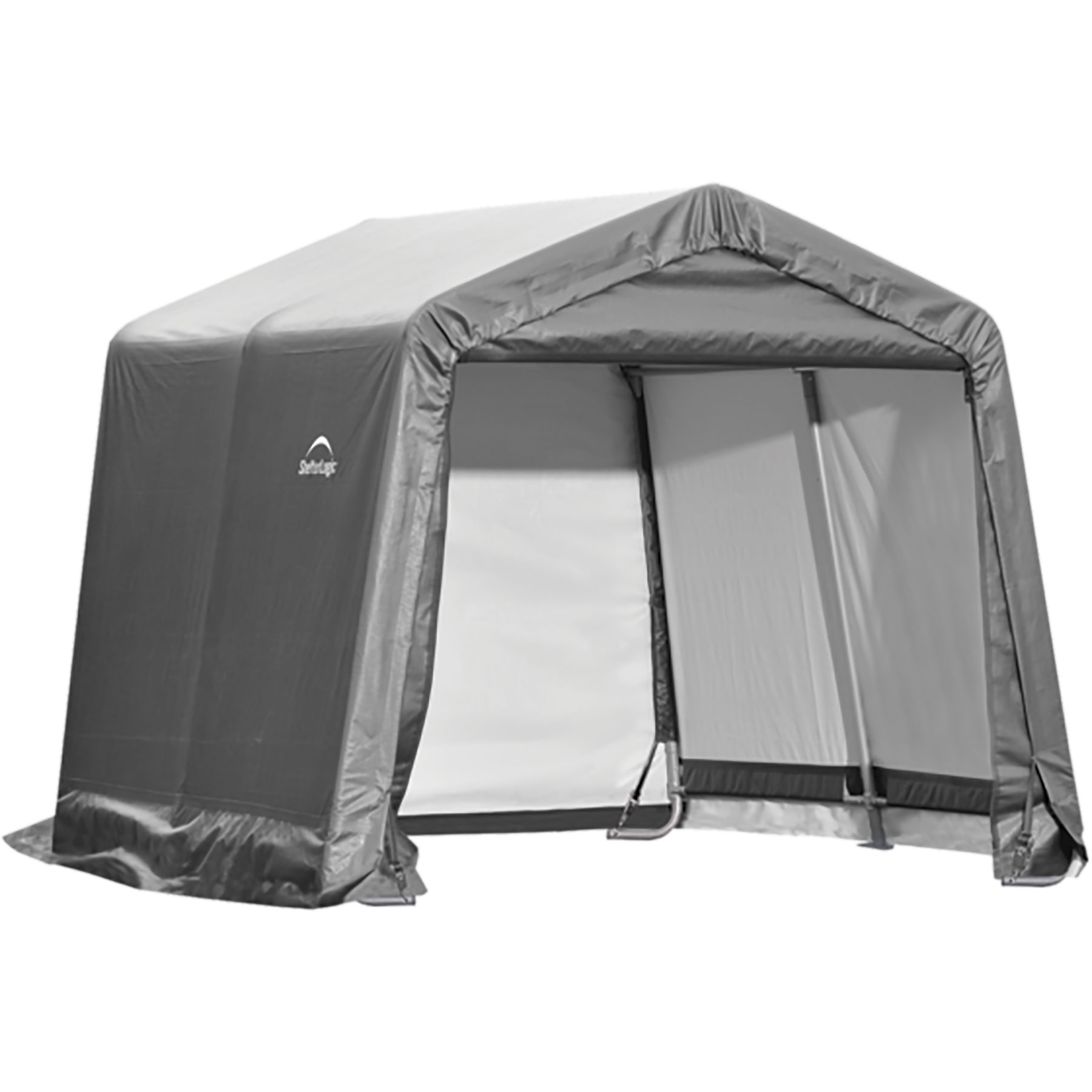 ShelterLogic 10 Ft. x 10 Ft. Shed-in-a-Box, Peak Gray View 1 of 2