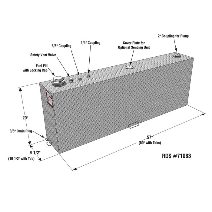 RDS Manufacturing Inc. Vertical Transfer Tank, 45 gal. View 1 of 2