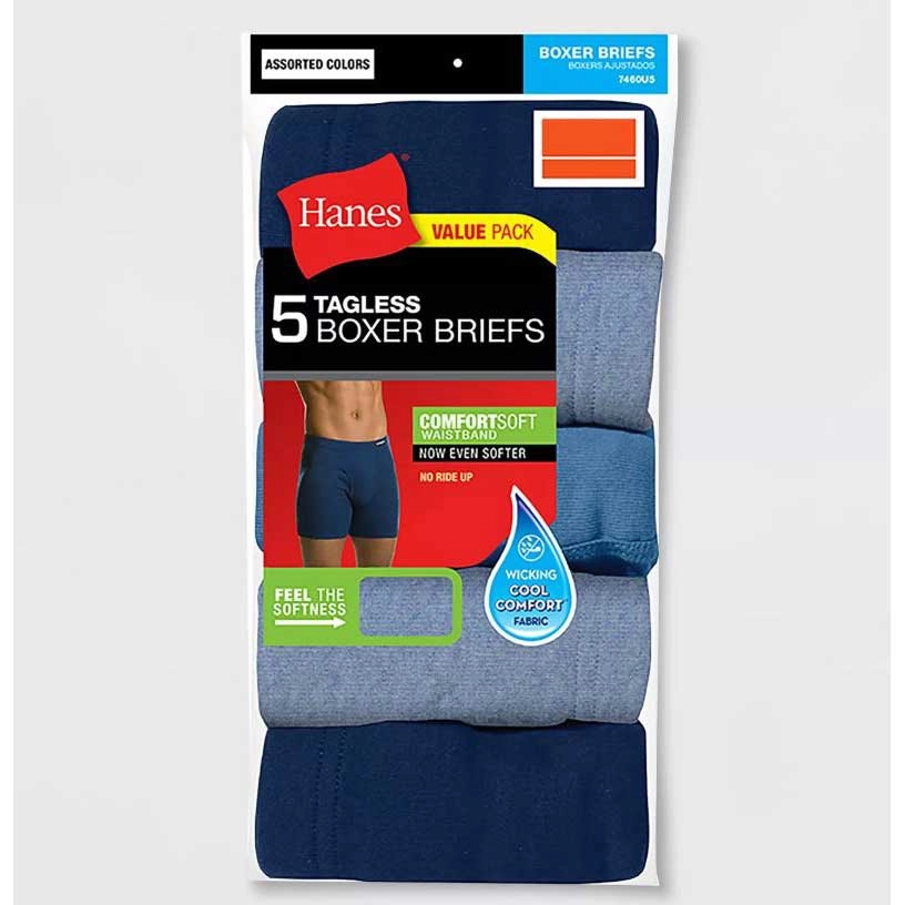 Hanes FreshIQ Boxer Briefs with ComfortSoft Waistband, Assorted