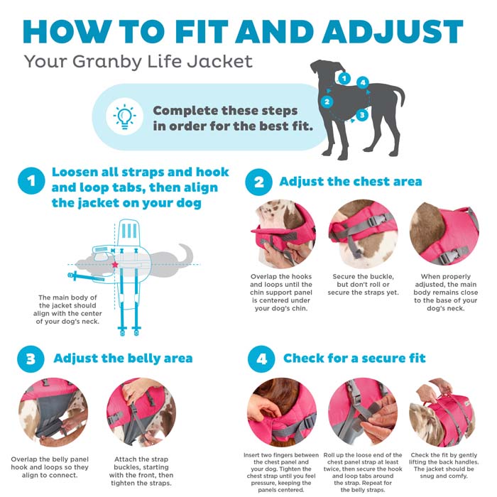 Outward Hound Granby Splash Pink Dog Life Jacket, XL - 0000002373
