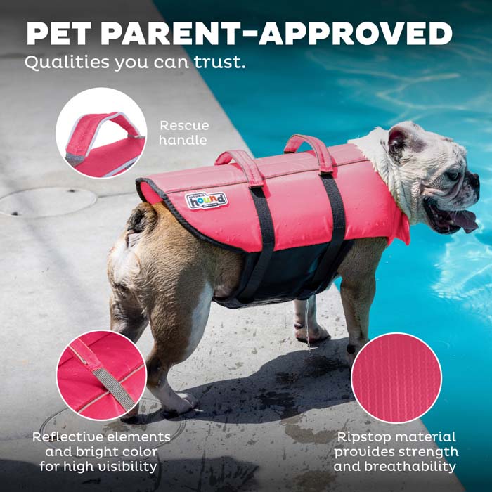 Outward Hound Granby Splash Pink Dog Life Jacket, XS - 0000002373