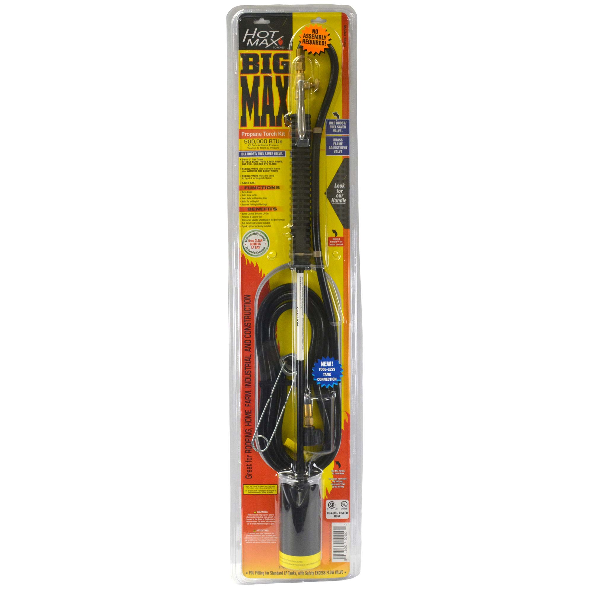 Hot Max Propane Torch/Weed Burner, 500k BTU
