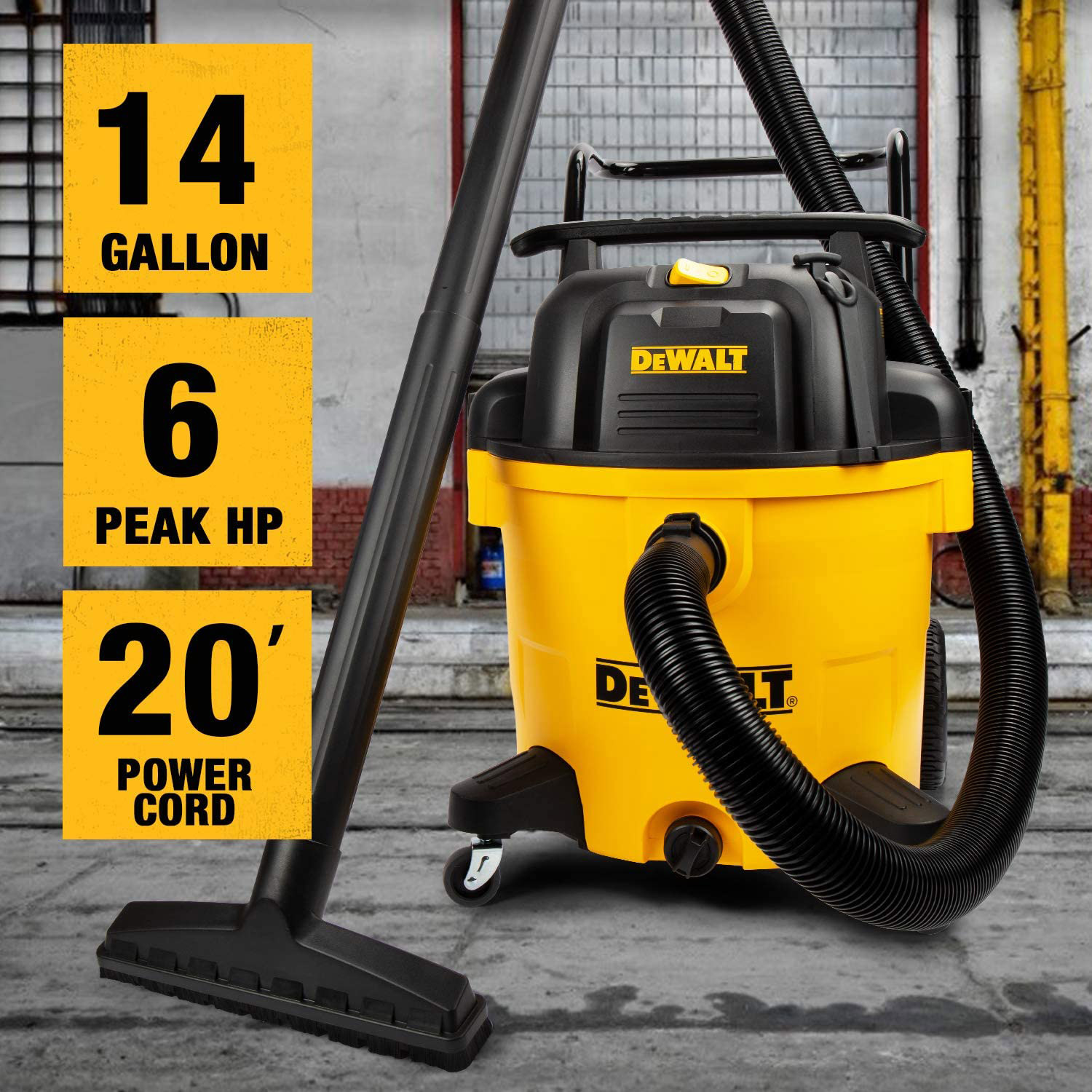 DEWALT Poly Wet/Dry Vacuum, 14 gal. View 2 of 5