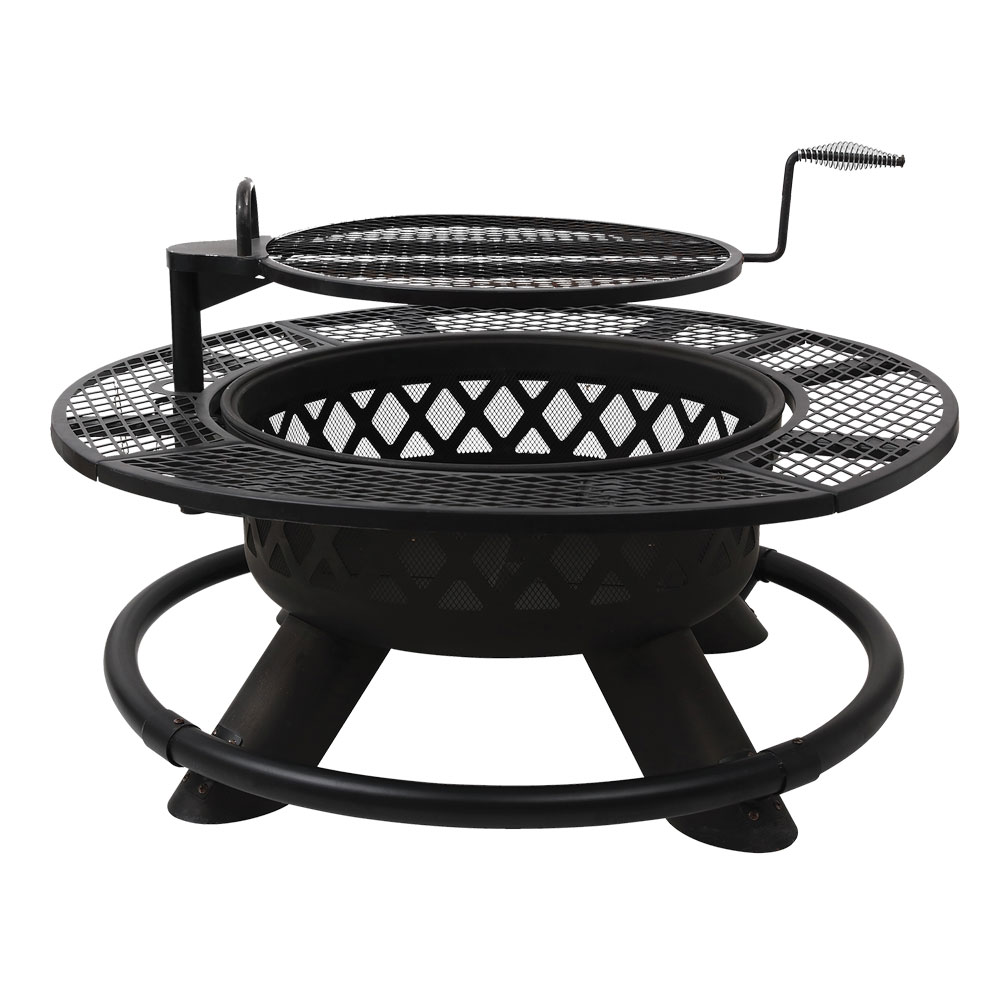 Livingscape 47” Rancher Fire Pit with Cooking Grate