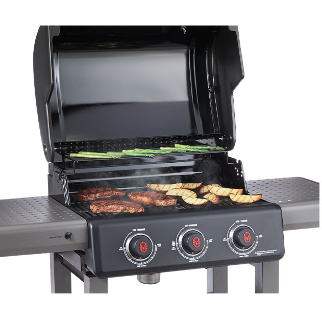 Coleman Cookout 3-Burner Propane Gas BBQ Grill with Side & Storage ...