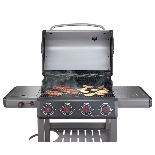 Coleman Cookout 4-Burner Propane Gas BBQ Grill with Side Burner