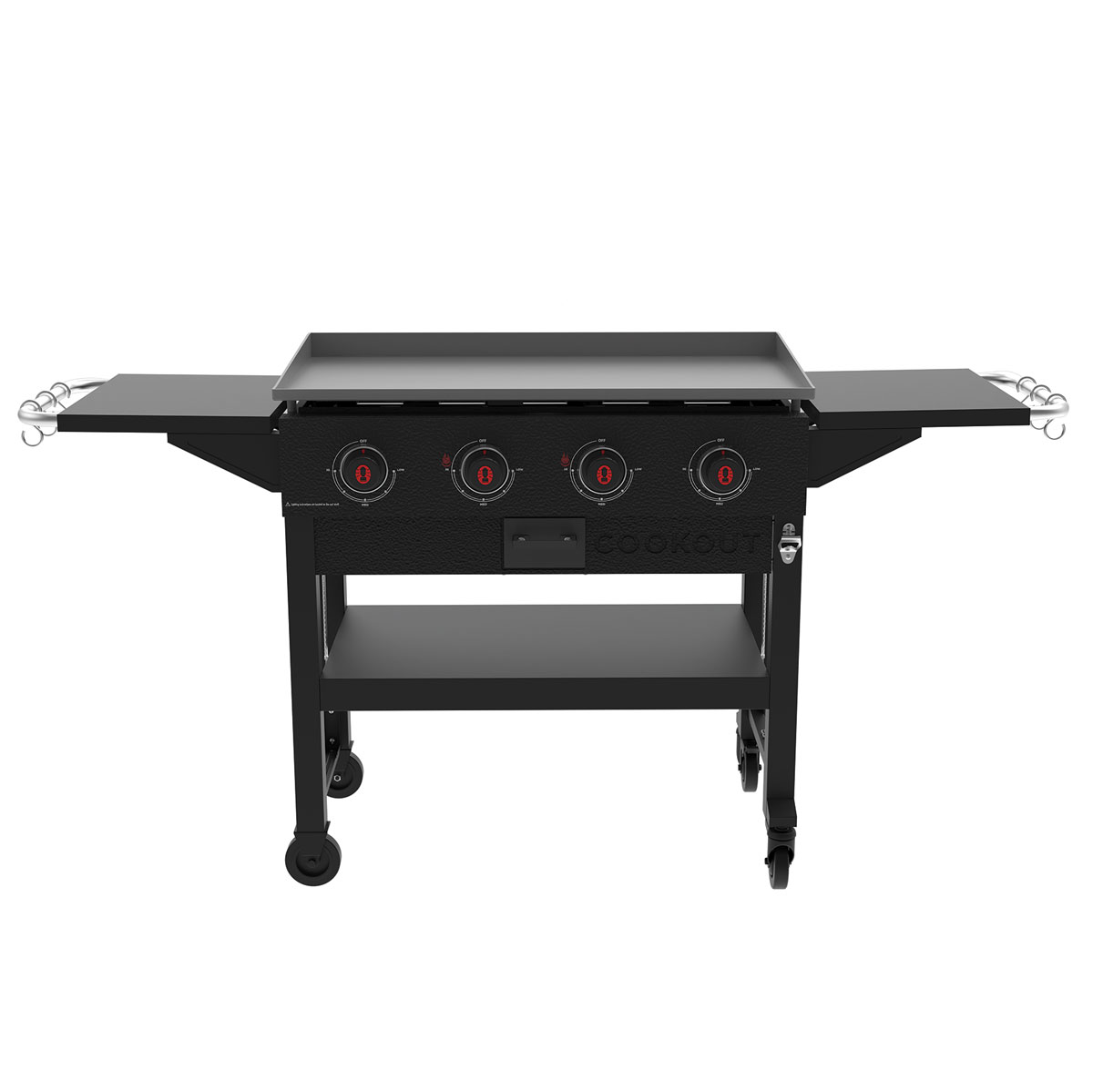 Coleman Cookout Outdoor 4-Burner Propane Gas Griddle on Wheels