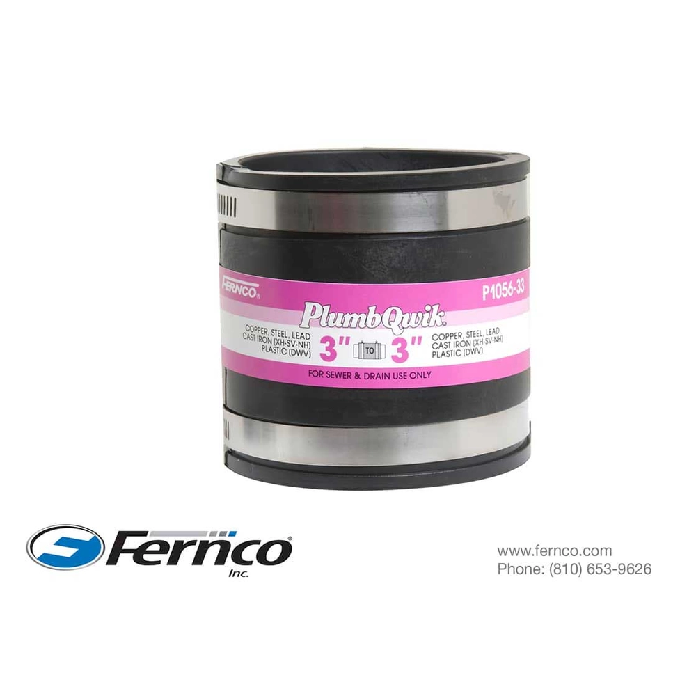 Fernco DWV 2 In. x 2 In. Sewer and Drain PVC Iron Pipe Hub Adapter