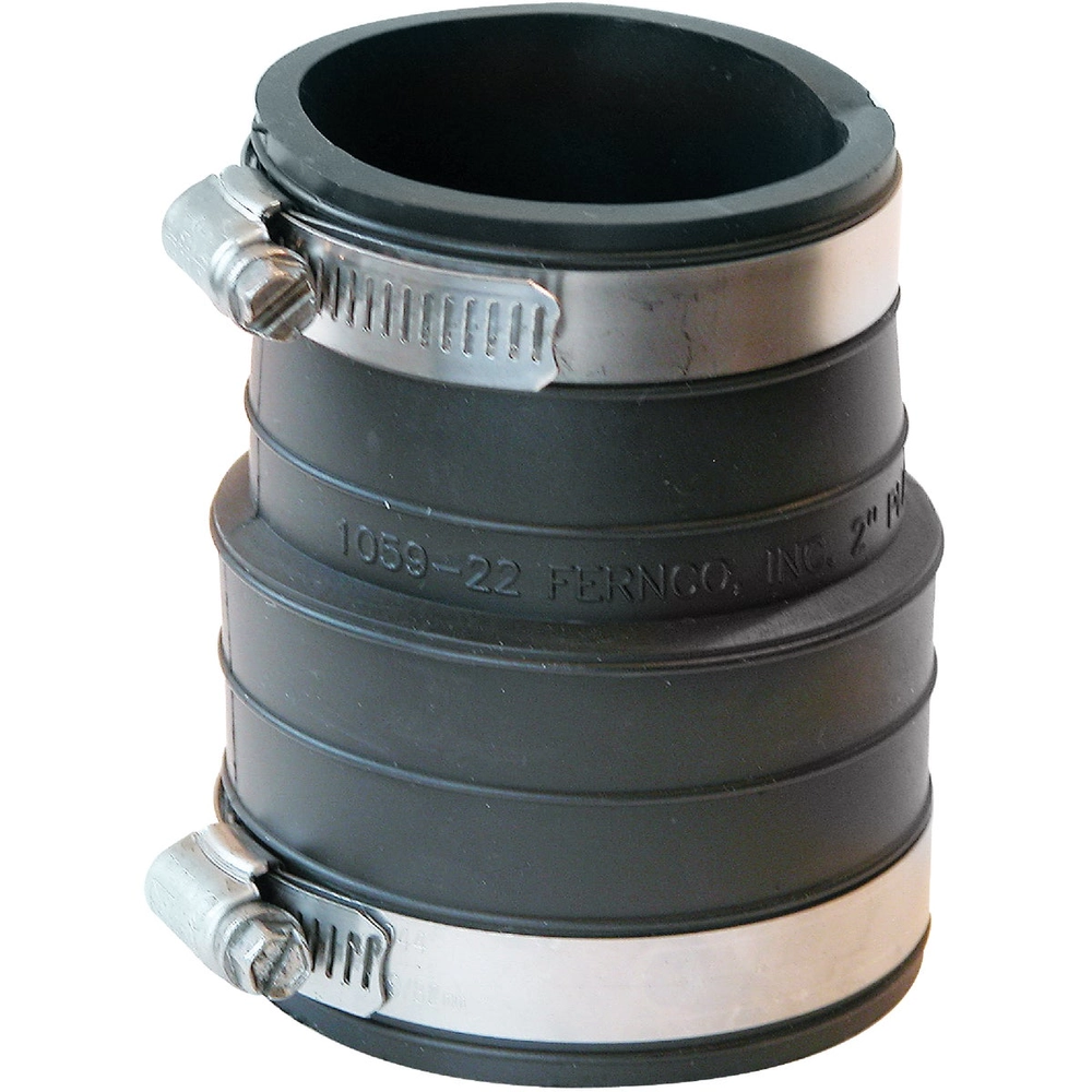 Fernco DWV 2 In. x 2 In. Sewer and Drain PVC Iron Pipe Hub Adapter