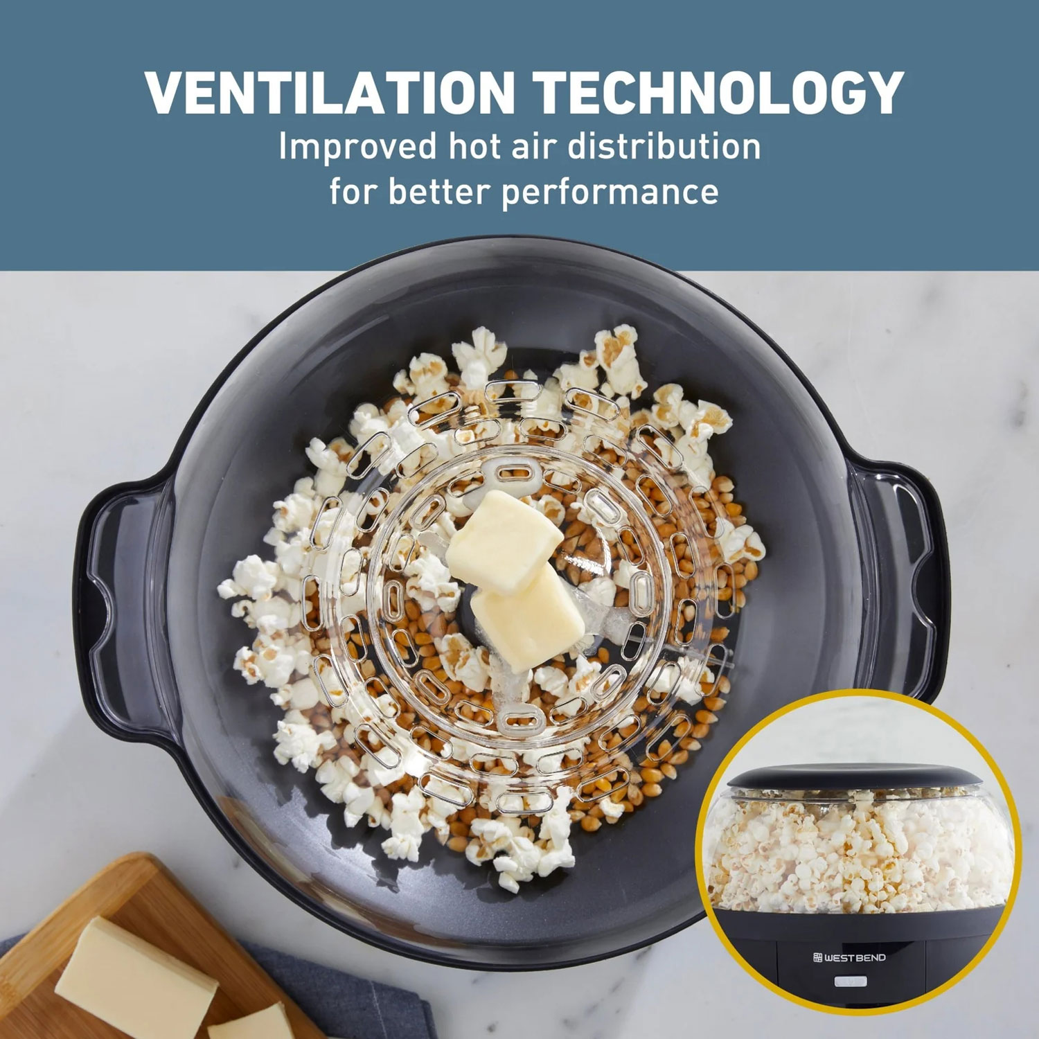 West Bend Stir Crazy 6 Qt. Popcorn Machine - 0000002840 - Runnings