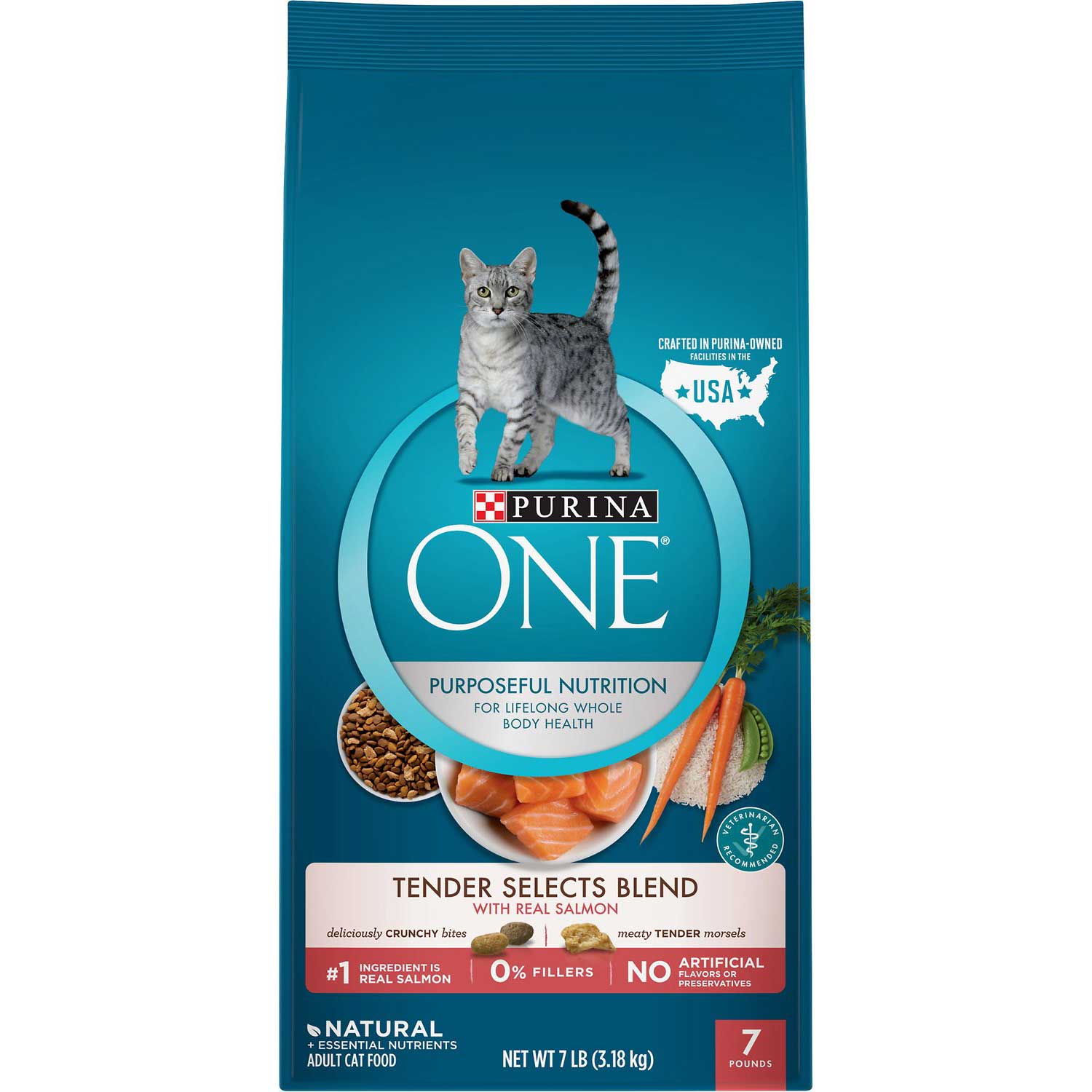 Purina® ONE® Tender Selects Blend with Real Salmon Dry Cat Food, 7
