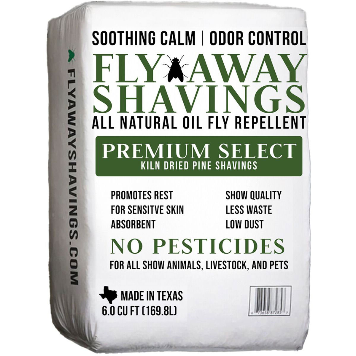 FLY AWAY SHAVINGS Kiln Infused Dried Pine Shavings, 6 cu ft