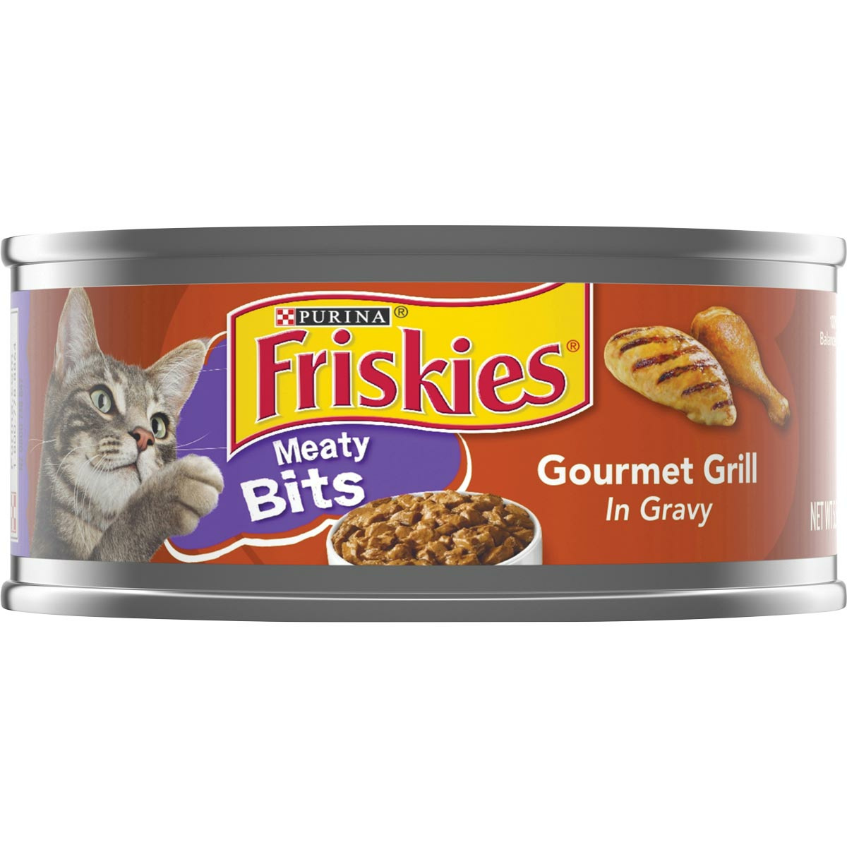 Purina® Friskies® Meaty Bits Wet Cat Food - Gourmet Grill in Gravy, 5.5 oz. View 1 of 6