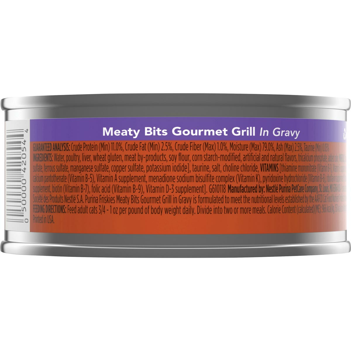 Purina® Friskies® Meaty Bits Wet Cat Food - Gourmet Grill in Gravy, 5.5 oz. View 2 of 6