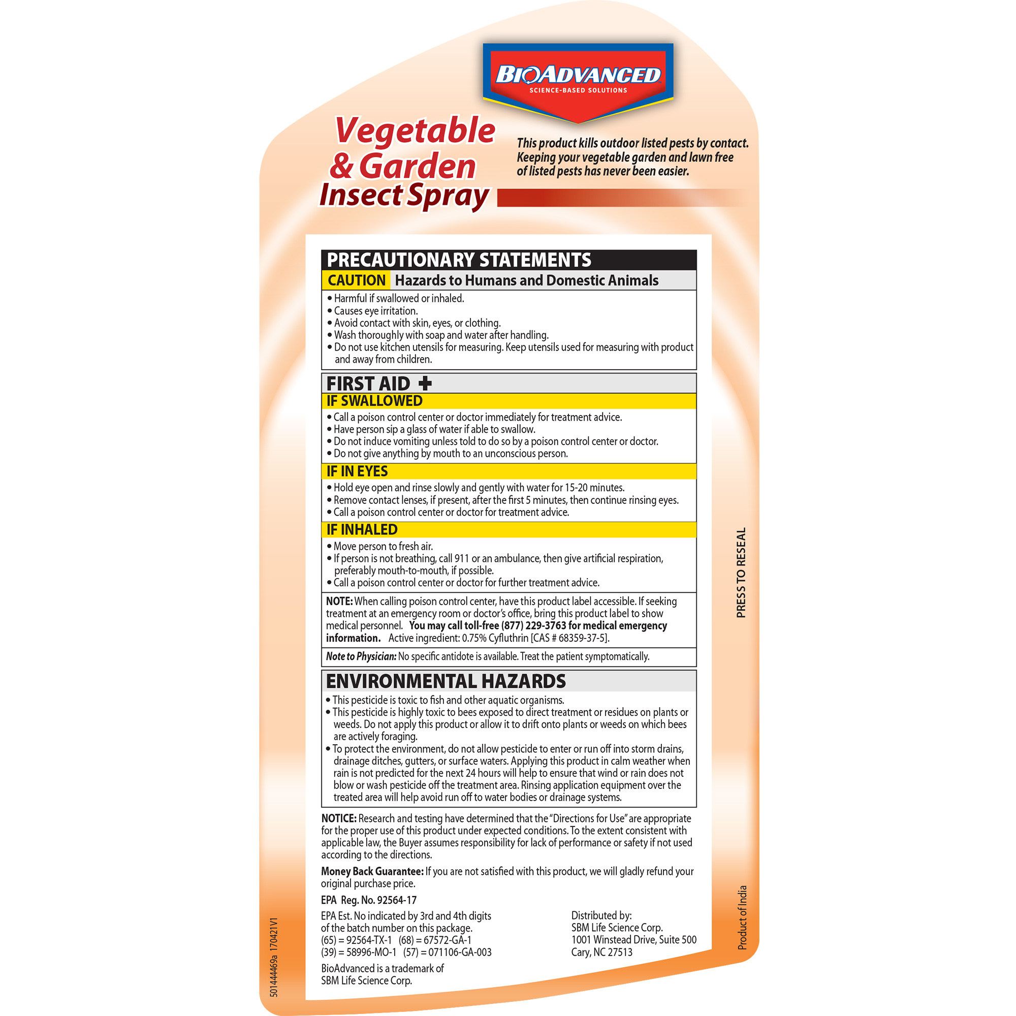 BioAdvanced Vegetable & Garden Insect Spray Concentrate, 32 oz.