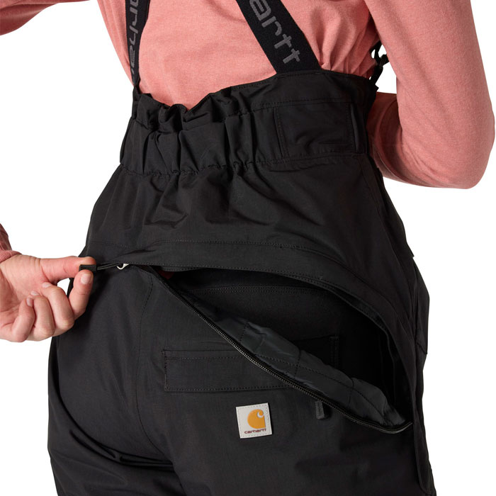 Carhartt Women's Storm Defender® Insulated Bib Overall - Black, XS Regular View 4 of 6