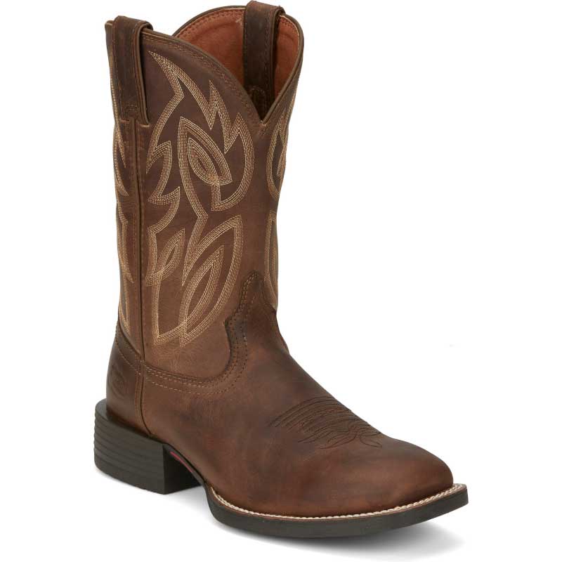 Justin Canter Dusky 11" Men's Square-Toe Boot - Brown, 9, D