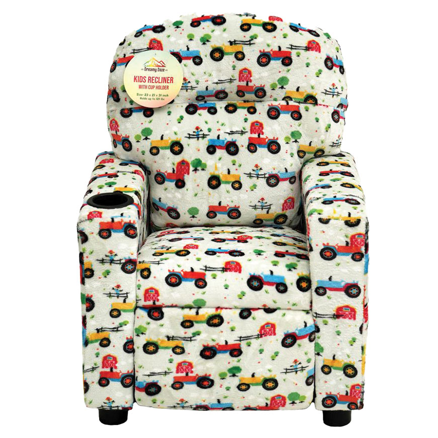 Dreamy Daze Reclining Kids Chair, Busy Tractors - 0000003497 - Runnings