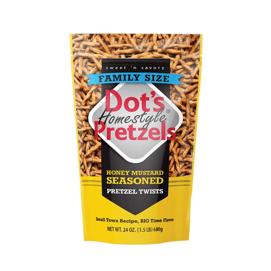 DOT'S HOMESTYLE PRETZELS Honey Mustard Seasoned Pretzel Twists, 24
