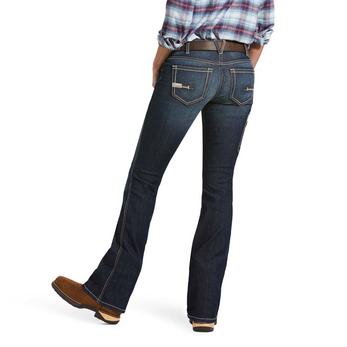 Ariat Women's Rebar MR DuraStretch Riveter Boot Cut, Mid Rise Jean - Hallow, 27 SHORT View 1 of 3