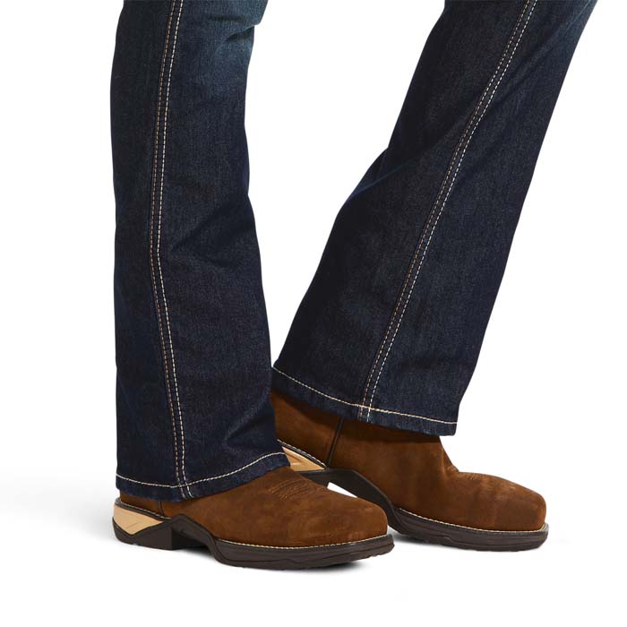 Ariat Women's Rebar MR DuraStretch Riveter Boot Cut, Mid Rise Jean - Hallow, 27 SHORT View 2 of 3