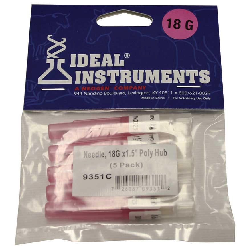 Ideal® Instruments Aluminum Hub Disposable Needles, 18G x 1