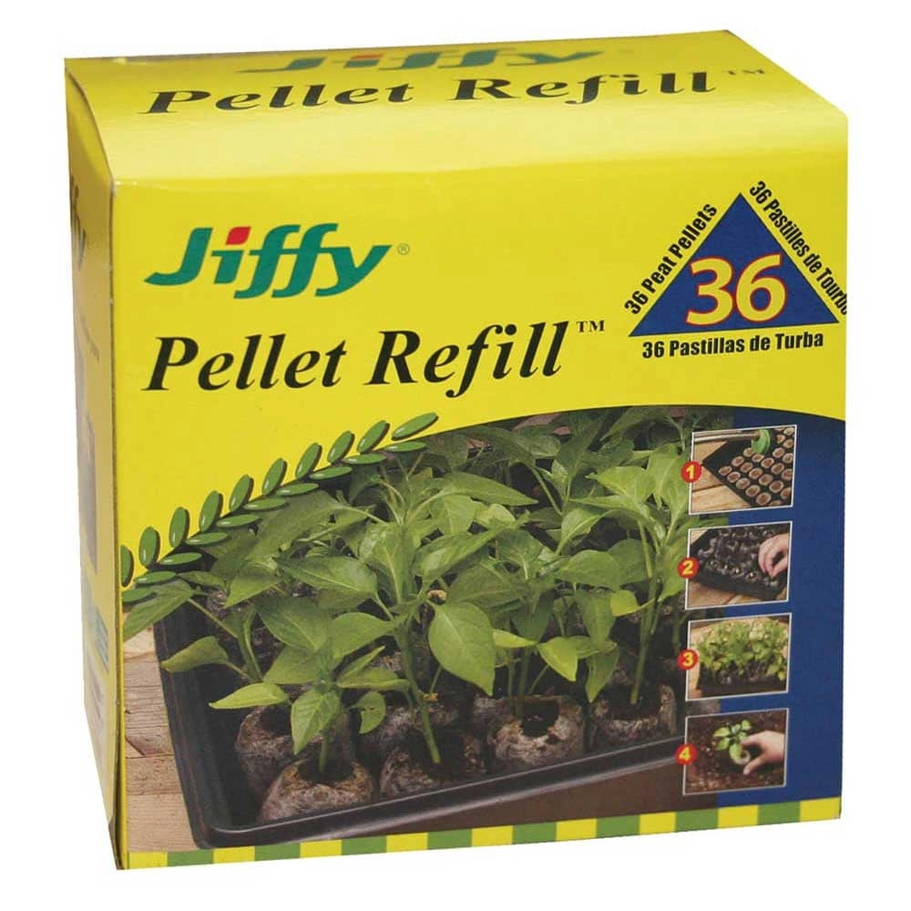 Jiffy 36 Peat Pellet Refills, 36mm Pellets - 5 Pack, 180 Pellets Total