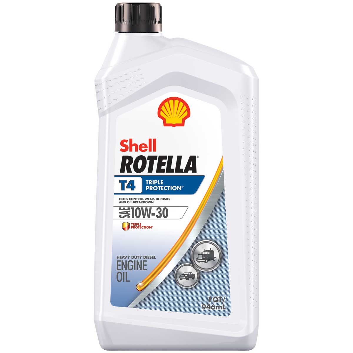 Shell Rotella® T4 Triple Protection® 10W-30 Diesel Engine Oil, 1 
