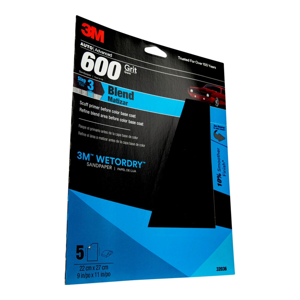 3M™ Wetordry™ P600 Grade Sandpaper (5 Pack) - 0000000484 - Runnings