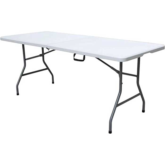 Iceberg 6' Plastic Folding Table - Fold-In-Half